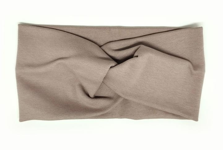 Пов'язка чалма на голову темно-бежева, фото 1