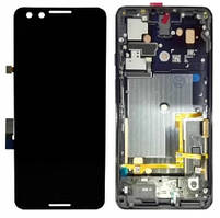 Дисплей Google Pixel 3 модуль в зборі з тачскріном, чорний, з рамкою, OLED