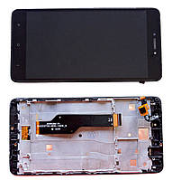 Дисплей Xiaomi Redmi Note 4X с рамкой модуль в сборе с тачскрином и рамкой, HC, черный
