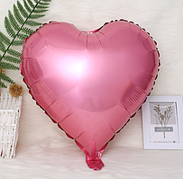 Куля фольгована серце рожева 45 см КІТАЙ