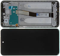 Дисплей Xiaomi Redmi Note 9 Pro, Note 9S модуль в сборе с тачскрином, черный с зеленой рамкой, HC