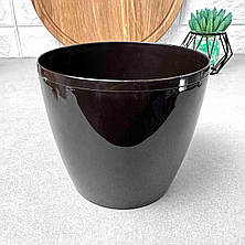 Вазон квітковий 18*16 см Коричневого кольору, Магнолія Ламела Мокка, фото 3