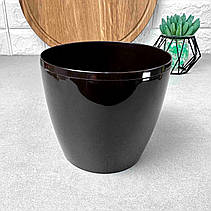 Вазон квітковий 18*16 см Коричневого кольору, Магнолія Ламела Мокка, фото 5