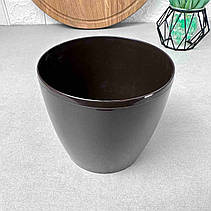 Вазон квітковий 18*16 см Коричневого кольору, Магнолія Ламела Мокка, фото 4