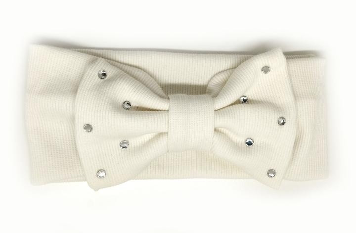 Пов'язка з бантом на голову біла, фото 1