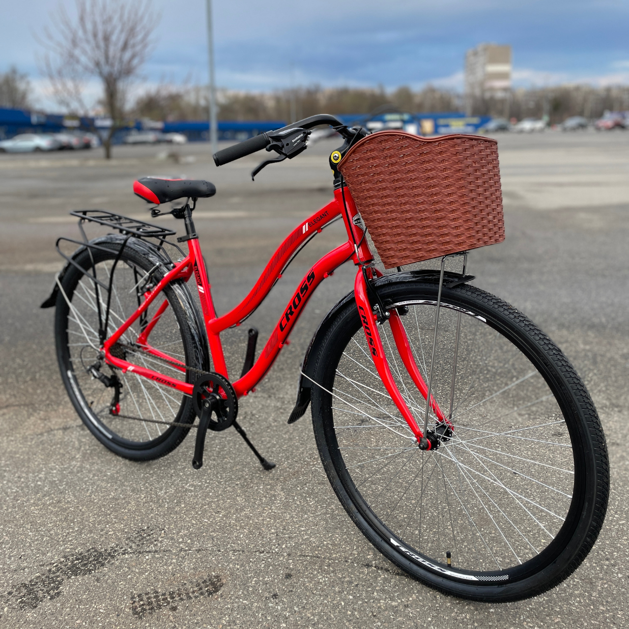 Велосипед Дорожний-City Cross 28" Elegant 2022 Рама-18" Червоний
