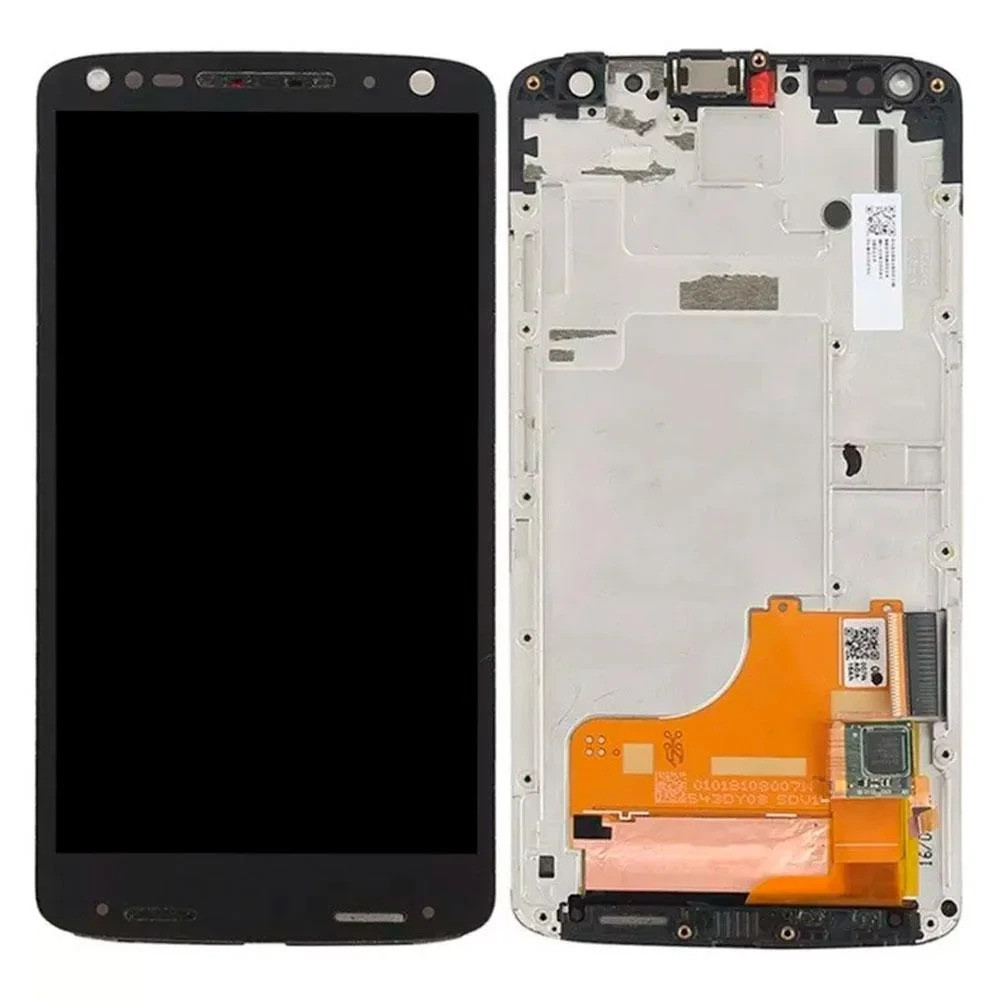 Дисплей Motorola Moto X FORCE XT1581 модуль в зборі з тачскріном, з рамкою, чорний