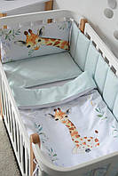 Постельный комплект с бортиками Baby Veres Giraffe New 217.06.1