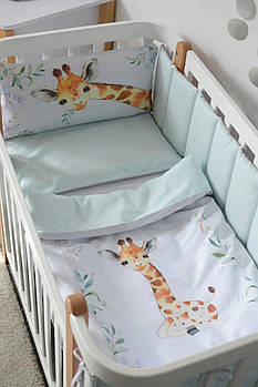 Постільний комплект із бортиками Baby Veres Giraffe New 217.06.1