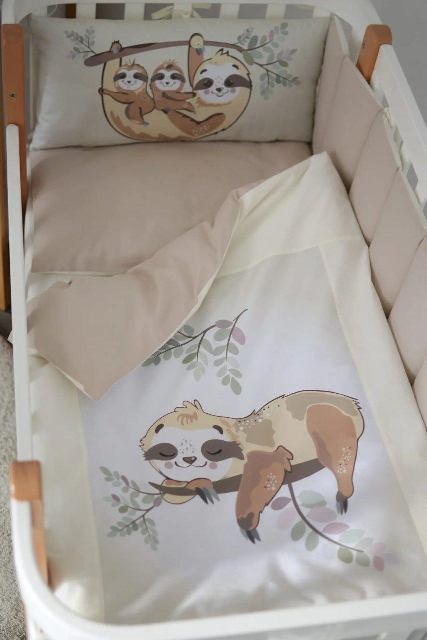 Комплект з бортиками в дитяче ліжечко Baby Veres Lazy sloth New 217.07.1