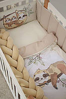 Комплект з бортиками в дитяче ліжечко Baby Veres Lazy sloth New 217.07.1, фото 3