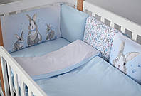 Постельный комплект с бортиками Baby Veres Summer Bunny blue New 217.11