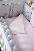 Постільний комплект із бортиками Baby Veres Summer Bunny pink New 217.12, фото 2