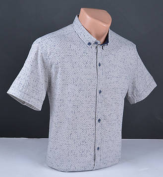 Чоловіча сорочка з коротким рукавом G-port світло-сіра Туреччина 5066