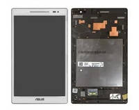 Дисплей планшета ASUS Z380C Wi-Fi, Z380KL LTE ZenPad 8.0 модуль в сборе с тачскрином, с рамкой, белый