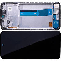 Дисплей Xiaomi Redmi Note 11 модуль в сборе с тачскрином и рамкой, OLED, черный