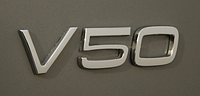 Шильдик эмблема надпись на багажник VOLVO V50 ВОЛЬВО V50 цвет хром