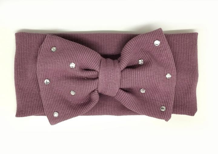 Пов'язка на голову з бантом трикотажна, фото 1