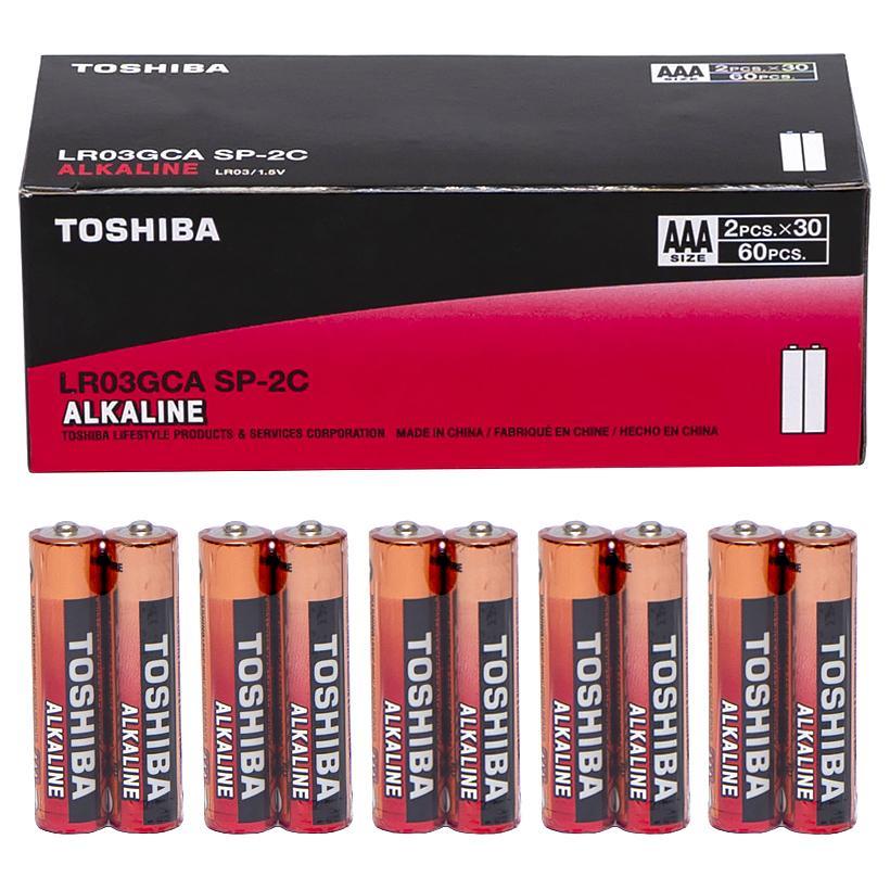 Пальчикова батарейка на 1,5V у спайку Toshiba LR03 GCA SP-2C Economy Alkaline в упаковці 60 штук