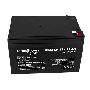 Акумулятор AGM LP 12V - 12 Ah Silver, фото 2
