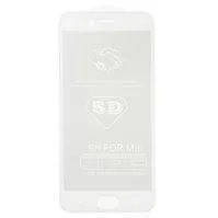 Стекло защитное для телефона Xiaomi Mi-6, Full Glue, 5D, белое