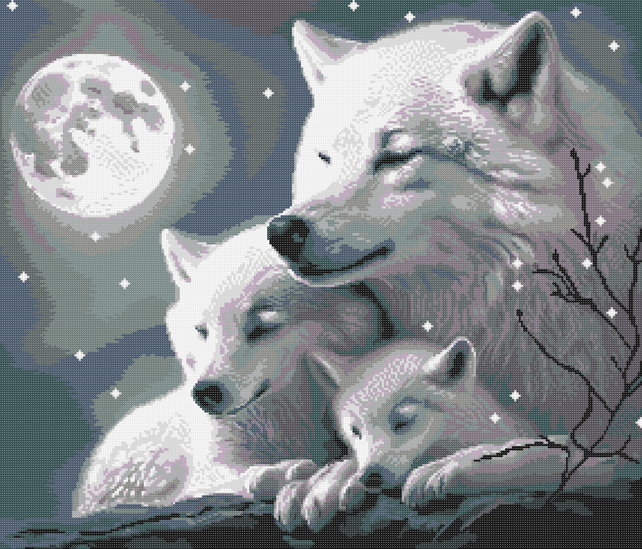 Схема для вишивки бісером ,, Білі вовки,, Сб-2-1020, фото 1