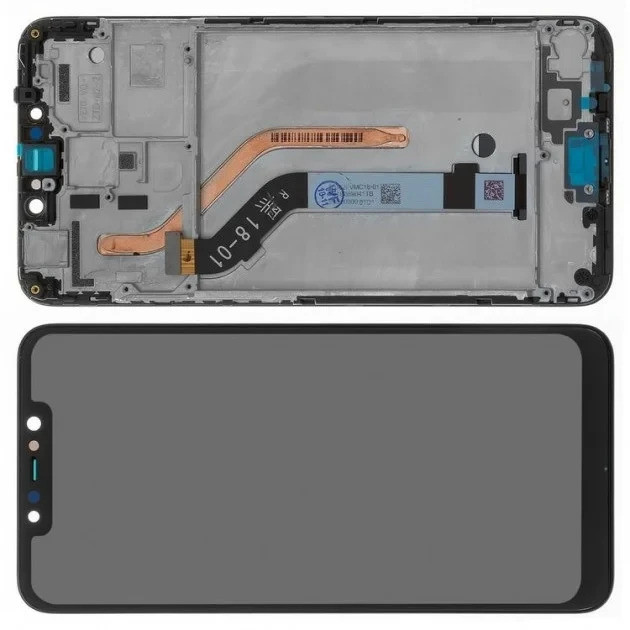 Дисплей Xiaomi Pocophone F1 модуль в зборі з тачскріном і рамкою, Original  PRC (пер. скло), чорний