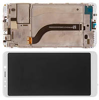 Дисплей Xiaomi Redmi 5, MDG1, MDI1 модуль в сборе с тачскрином, белый, с рамкой, HC