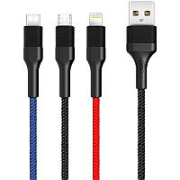 USB Cable XO NB54 3in1 Black
