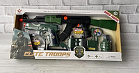 Игровой набор оружие военного Elite Troops М 016В детский с автоматом и каской, для детей от 3лет
