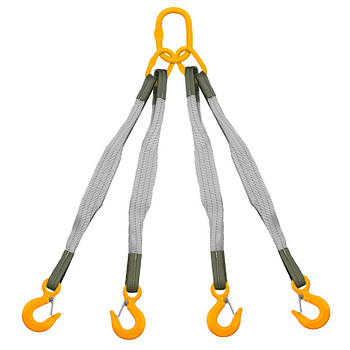 Стропи текстильні чотиривітові типу 4СТ на овальній ланці з дод. овалом і без