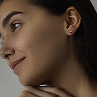 Срібні сережки пусети Кульки