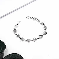 Срібний браслет Листочки