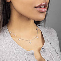 Срібне кольє Хрестики