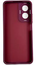 TPU чохол Luxury Metal Lens на Oppo A17K бордовий, фото 4