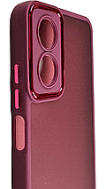 TPU чохол Luxury Metal Lens на Oppo A17K бордовий, фото 5