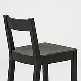 NORDVIKEN Барний стілець зі спинкою, чорний,62 см  004.246.93, фото 3