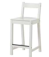 NORDVIKEN Барний стілець зі спинкою, білий,62 см  604.246.90