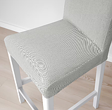 BERGMUND Барний стілець зі спинкою, білий/Orrsta світло-сірий,62 см  393.882.03, фото 5