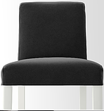 BERGMUND Барний стілець зі спинкою, білий/Djuparp темно-сірий,62 см 893.997.65, фото 4