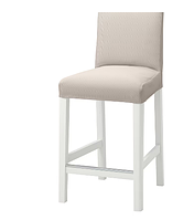 BERGMUND Барный стул со спинкой, белый/ бежевый 693.881.12
