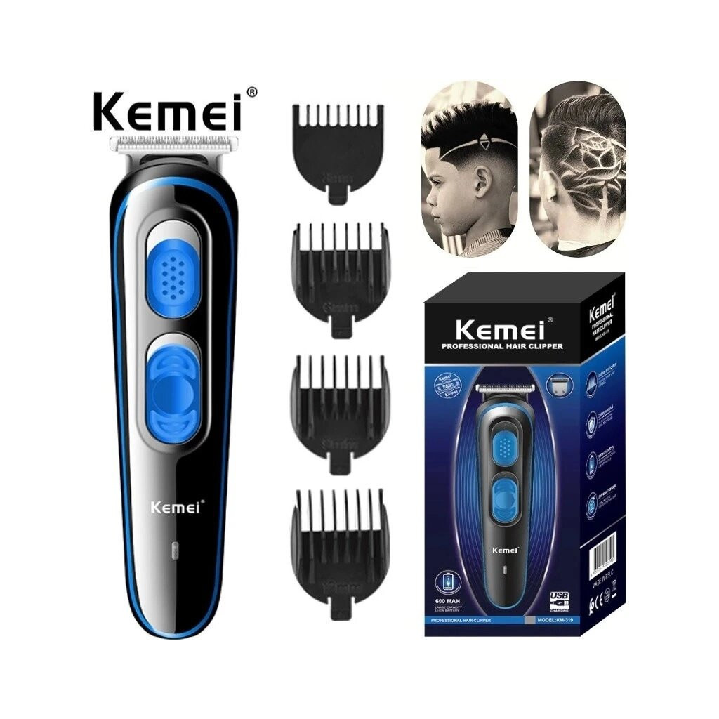 Машинка для стриження волосся Kemei Km-319