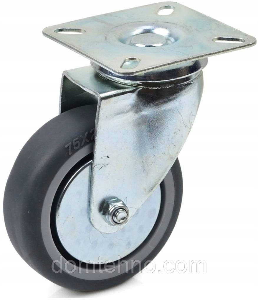 Колесо поворотне 75 мм PP/TPR G71512 Geko