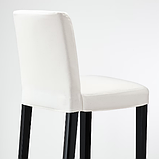 BERGMUND Барний стілець зі спинкою, чорний/Inseros білий,62 см 793.846.94, фото 2