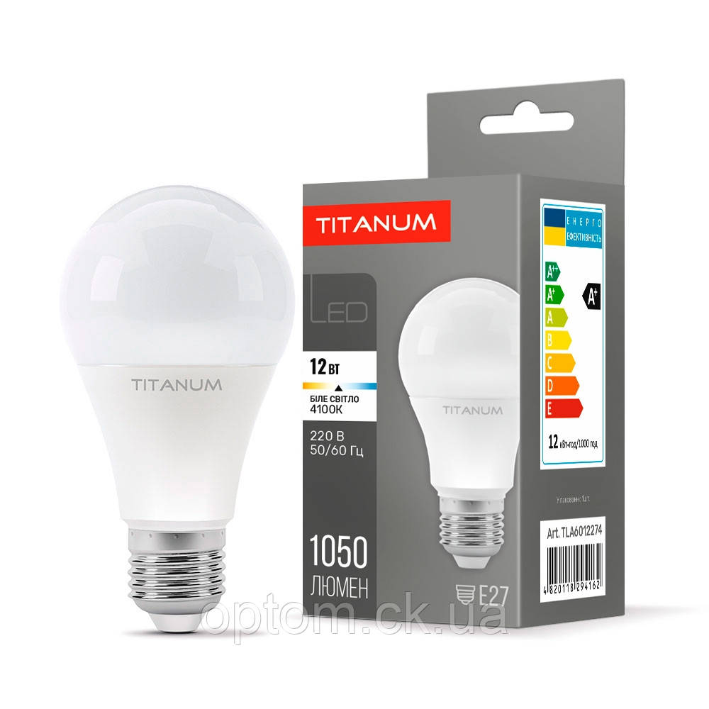 Лампа LED TITANUM A60 12W 4100K E27 220V