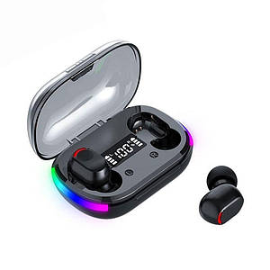 Навушники UKC K10 TWS Бездротові Bluetooth сенсорні вакуумні з мікрофоном для телефону з підсвічуванням Чорний