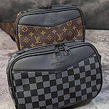 Сумка бананка поясна Louis Vuitton CK6145 сіра, фото 9