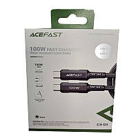 Кабель AceFast C4-03 Type-C / Type-C Fast charging 2.0m., 100W, black