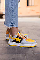 Чоловічі Кросівки Bathing Ape Bape STA Low Gray Yellow / Бейтінг Ейп Бейп СТА Низькі Сірі з Жовтим, фото 2