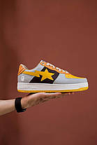 Чоловічі Кросівки Bathing Ape Bape STA Low Gray Yellow / Бейтінг Ейп Бейп СТА Низькі Сірі з Жовтим, фото 3